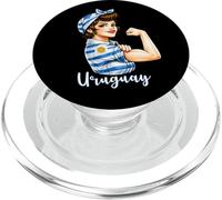 Proud Strong Uruguayan Girl Woman Girlfriend Uruguay Flag PopSockets PopGrip per MagSafe