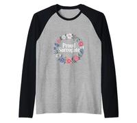 Proud Surrogate Viaggio di sostenitrice della maternità ---- Maglia con Maniche Raglan