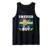 Proud Swedish Boy Dab Pose Swedish Son Guy Sweden Flag Canotta