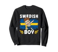 Proud Swedish Boy Dab Pose Swedish Son Guy Sweden Flag Felpa