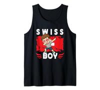 Proud Swiss Boy Dab Pose Swiss Son Guy Switzerland Flag Canotta