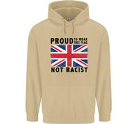 Proud To Abbigliamento Bandiera Non Razzista Union Jack Uomo Felpa