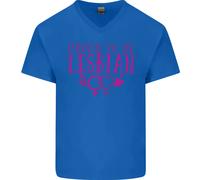 Proud To Be A Lesbico Lgbt Gay Pride Consapevolezza Uomo Scollo V Cotone T-Shirt