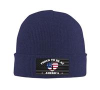 Proud To Be An American God Bless America 4Th of July American The Fist Berretti in Maglia Moda Beanie Inverno Morbido Cappello A Cuffia per Arrampicata Corsa Ciclismo
