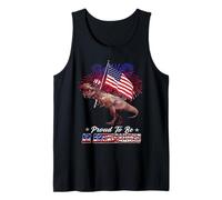 Proud To Be An Amerisaurus T Rex Dinosaur 4th July Patriotic Canotta