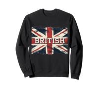 Proud to Be British Grunge Union Jack Bandiera Inglese Ragazzi Uomini Felpa