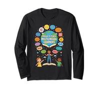 Proud To Teach Multilingual Learners ELL Education Classroom Maglia a Manica