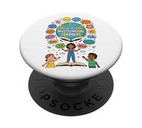 Proud To Teach Multilingual Learners ELL Education Classroom PopSockets PopGrip Adesivo