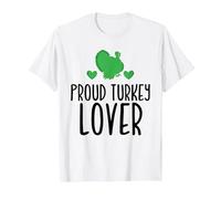 Proud Turkey Lover Cute Turkey Lover Maglietta, Uomo, Bianco, 5XL