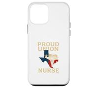Proud Union Nurse Texas Flag RN Labor Rights Design Custodia per iPhone 12 mini