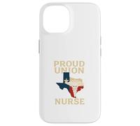 Proud Union Nurse Texas Flag RN Labor Rights Design Custodia per iPhone 14