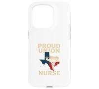 Proud Union Nurse Texas Flag RN Labor Rights Design Custodia per iPhone 15 Pro
