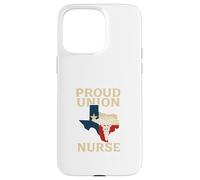 Proud Union Nurse Texas Flag RN Labor Rights Design Custodia per iPhone 15 Pro Max