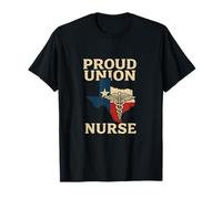 Proud Union Nurse Texas Flag RN Labor Rights Design Maglietta