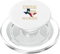 Proud Union Nurse Texas Flag RN Labor Rights Design PopSockets PopGrip per MagSafe