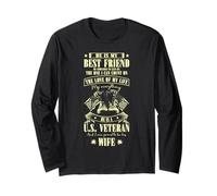 Proud US veterano moglie dicendo - lui è il mio migliore amici Maglia a Manica