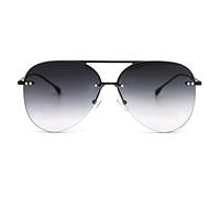 ProudDemon Occhiali da Sole da Uomo UV400 Aviatore Occhiali da Sole per uomini e donne Montatura nera e lente grigia