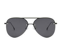 ProudDemon Occhiali da Sole da Uomo UV400 Aviatore Occhiali da Sole per uomini e donne Montatura nera e lente nera