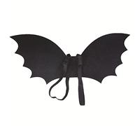 Proumhang Bambini Halloween Cape Wing,Ali di Pipistrello per Bambini da 0 a 8 Anni,Oggetti di Scena per Cosplay,Decorazioni di Halloween Mantello di Pipistrello,Nero,S(0~5 Anni),48cm x 20cm