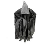 Proumhang Cappa Spettrale Unisex con Cappuccio per Adulti - Mantello Lacero da Grim Reaper, Zombie, Ideale per Costumi Halloween, Cosplay e Feste,Accessorio Completo-Taglia Unica Grigio