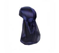 Proumhang Durag a Coda Lunga,Fasce per Capelli Unisex Durag 360 Waves,Cappello a Turbante,Cinghie Larghe,Bandana Pirata,Donne e Uomini Hip-hop Decorazione Quotidiana,Blu Navy
