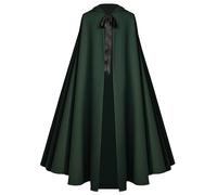 Proumhang Mantello con Cappuccio di Halloween per Adulti,130cm Verde