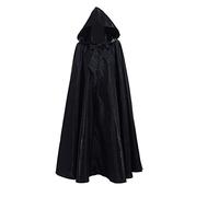 Proumhang Mantello con Cappuccio di Halloween Unisex Cappello da Vampiro del Tristo Mietitore Natale Masquerade Carnevale Strega Accessori Cosplay Costumi in Maschera per Adulti Bambini(S,Nero)