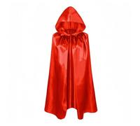 Proumhang Mantello rosso con cappuccio per bambini mantello con cappuccio mantello strega mantello vampiri mantello del diavolo mantello triste mietitore mantello per ragazzi ragazze Halloween