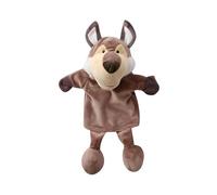 Proumhang Marionette a Mano con Corpo Intero per Bambini,Animale Mano Marionette Tema Fattoria Marionette Giocattoli Set,Giocattoli di Peluche per Finta con Bocca Aperta Mobile,35cm,Lupo