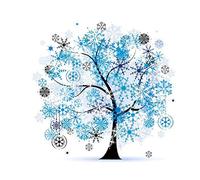 Proumhang Ricamo a Punto Croce Ricamo Fai da te Pacchetto di Ricamo Dell'albero Della Vita 45 * 45cm Inverno