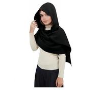 Proumhang Sciarpa a Cappuccio Unisex - Versatile Mantello in Lino e Cotone,Stile Medievale Vintage e Goth,Accessorio Perfetto per Costumi e Look Originali Taglia unica,Nero