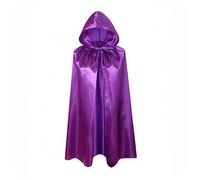 Proumhang Viola Mantello con Cappuccio per Bambini e Bambine Mantello con Cappuccio Mantello da Strega Mantello da Vampiro Mantello del Diavolo Halloween Masquerade Natale Cosplay 80cm