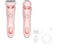Proustore 2-in-1 Razor for Women - Waterproof Wet & Dry Shaver with Removable Head (Pink)
