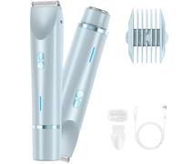 Proustore Razor, Glide Pro 3.0 Razor For Women, 2 in 1 Wet & Dry Waterproof Electric Razors,with Removable Head for Women Private Area, Armpits, Legs, Face (LIGHT BLUE)