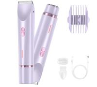Proustore Razor, Glide Pro 3.0 Razor For Women, 2 in 1 Wet & Dry Waterproof Electric Razors,with Removable Head for Women Private Area, Armpits, Legs, Face (Purple)