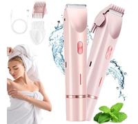 Proustore Razor, Proustore Women's Body Shaver, Comfort 2 in 1 Electric Lady Shaver, Waterproof, Wet and Dry Use Body Trimmer for Home, Travel (Pink)