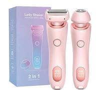 Proustore Razor, Proustore Women's Body Shaver, Comfort 2 in 1 Electric Lady Shaver, Waterproof, Wet and Dry Use Body Trimmer for Home, Travel (Pink A)