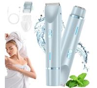 Proustore Razor, Proustore Women's Body Shaver, Comfort 2 in 1 Electric Lady Shaver, Waterproof, Wet and Dry Use Body Trimmer for Home, Travel (Blue)