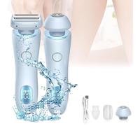 Proustore Razor, Silkbabe On The Go Lady Shaver, 2 in 1 Rasoio elettrico per donna, Ipx7 impermeabile Wet & Dry Bikini Trimmer (Blu)