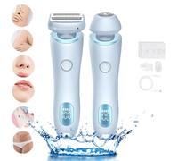 Proustore Razor, The Glide Pro 3.0 Shaver, Comfort 2 in 1 Electric Lady Shaver, Dual-Head Electric Razor, Waterproof Wet & Dry Use for Underarms, Legs (Blue)