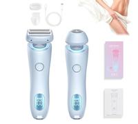 Proustore Shaver, Proustore Razor 2-in-1 Electric Lady Shaver, 2 in 1 Electric haver Razors with Removable Head, Ipx7 Waterproof Wet & Dry for Leg Arm Underarm Bikini Area (Blue)