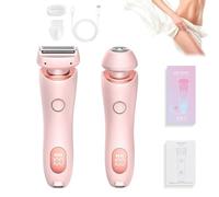 Proustore Shaver, Proustore Razor 2-in-1 Electric Lady Shaver, 2 in 1 Electric haver Razors with Removable Head, Ipx7 Waterproof Wet & Dry for Leg Arm Underarm Bikini Area (Pink)