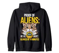 Prova di Alieni Il Mio Gatto Non ha battuto Le palpebre Uomini Donne Divertenti Felpa con Cappuccio