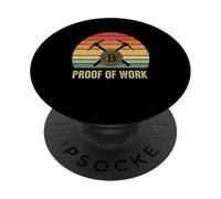 Prova di lavoro Blockchain Miner Bitcoiner Hash Power Bitcoin PopSockets PopGrip Adesivo