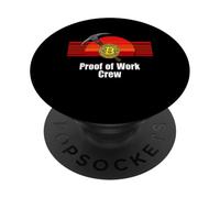 Prova di lavoro Blockchain Miner Bitcoiner Hash Power Bitcoin PopSockets PopGrip Adesivo
