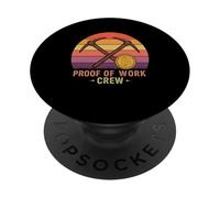 Prova di lavoro Blockchain Miner Bitcoiner Hash Power Bitcoin PopSockets PopGrip Adesivo
