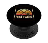 Prova di lavoro Blockchain Miner Bitcoiner Hash Power Bitcoin PopSockets PopGrip Adesivo