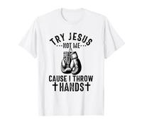 Prova Gesù non me perché lancio le mani Christian Boxing MMA Maglietta