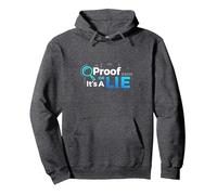 Prova o menzogna Data Geek Humor Codice Binario Fact Check Felpa con Cappuccio, Unisex per Adulti, Grigio Scuro, S