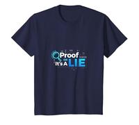 Prova o menzogna Data Geek Humor Codice Binario Fact Check Maglietta, Bambini, Navy, 8 Anni